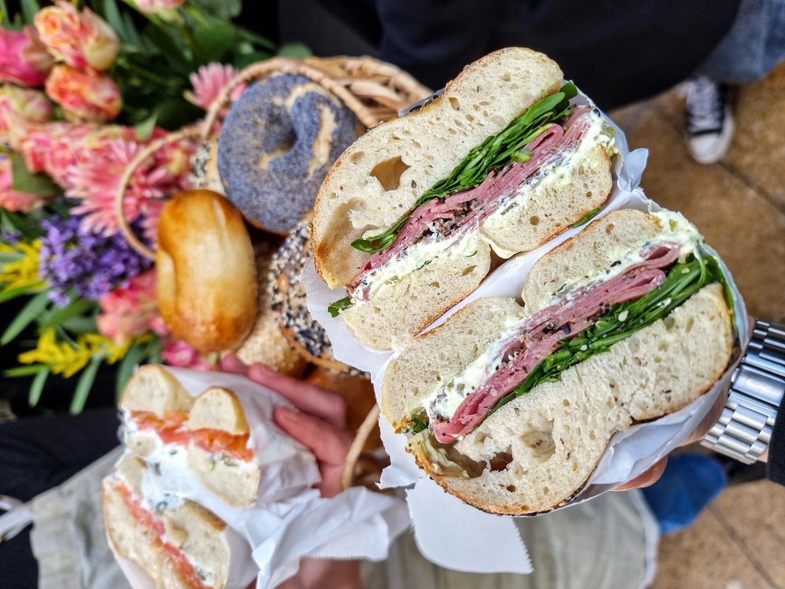 sandwiches from bread flower at ducie street warehouse