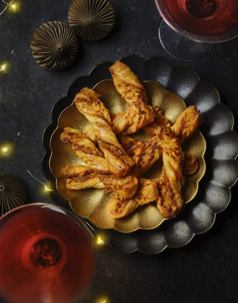 At The Kitchen Festive party bites spiced halloumi pastry twists