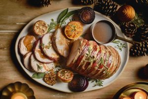 Christmas Recipe Herb & garlic roast turkey breast joint