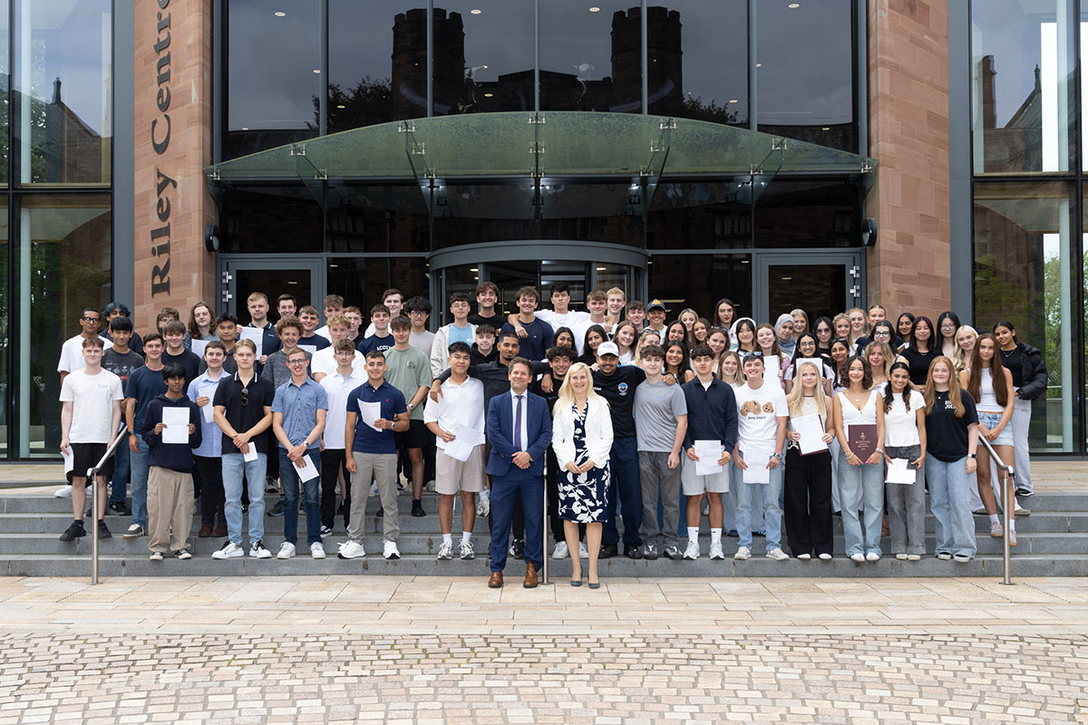 Celebrations for Bolton School Students on A Level Results Day